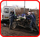 Loading Trail bikes onto trailer